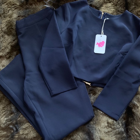 Navy blue pants set - Picture 2 of 2